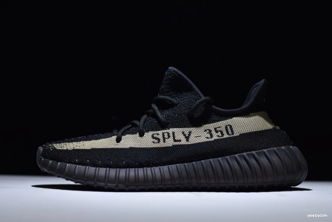 BY9611 Adidas Black Boost 350 V2 Green Core Yeezy 0801